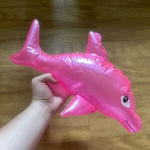 Kids Inflatable Pink Dolphin Toy Zoo Animal